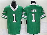 Men's Philadelphia Eagles #1 Jalen Hurts Green 2023 F.U.S.E. Vapor Untouchable Stitched Football Jersey,baseball caps,new era cap wholesale,wholesale hats